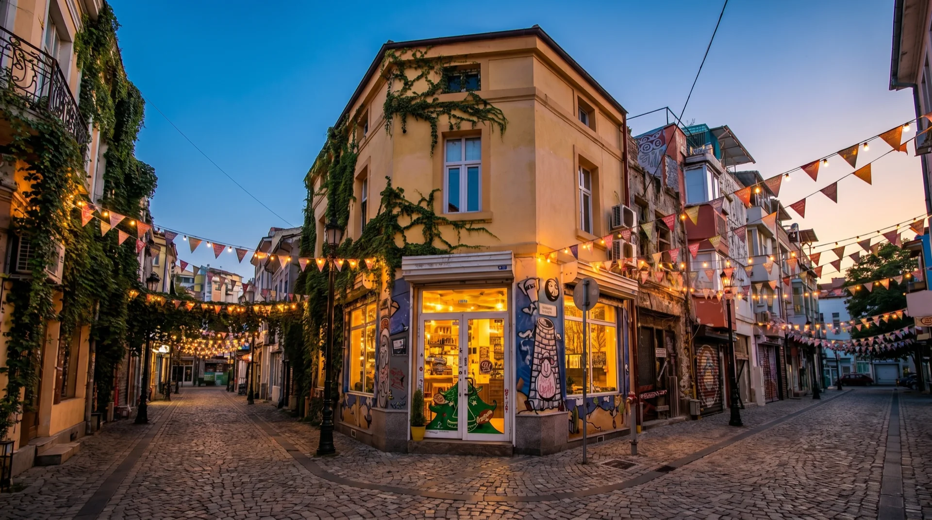 Remote workspace overlooking Sofia with Vitosha mountain