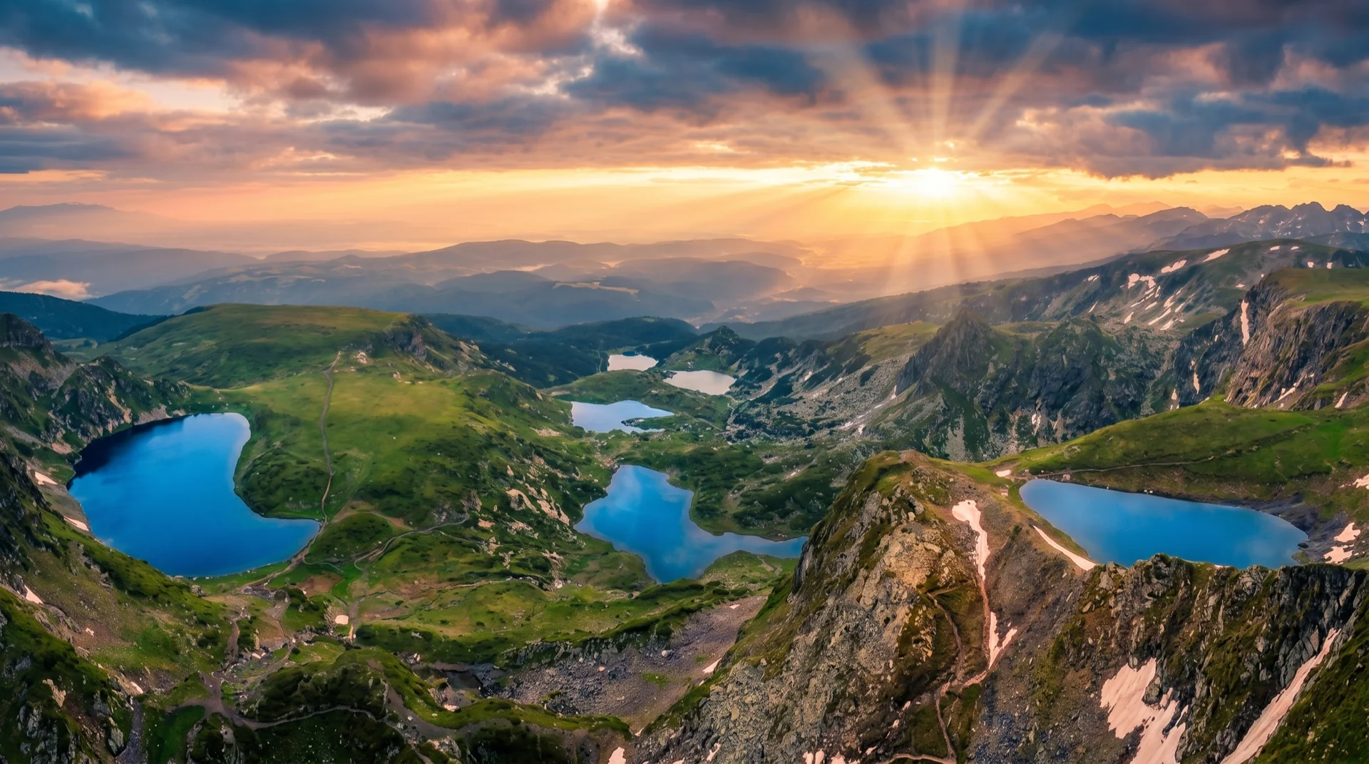 Bulgarian landscape at golden hour