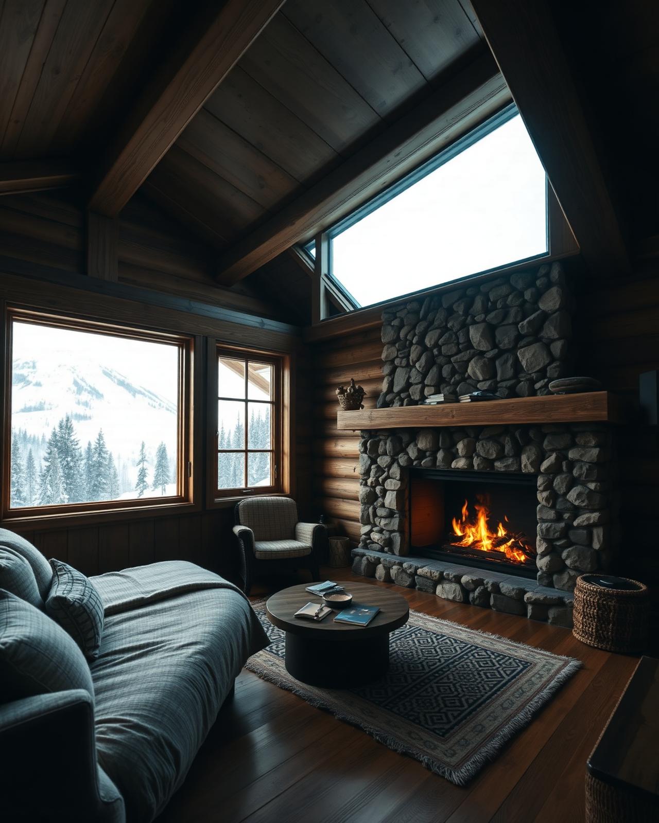 Cabin nights in deep forest