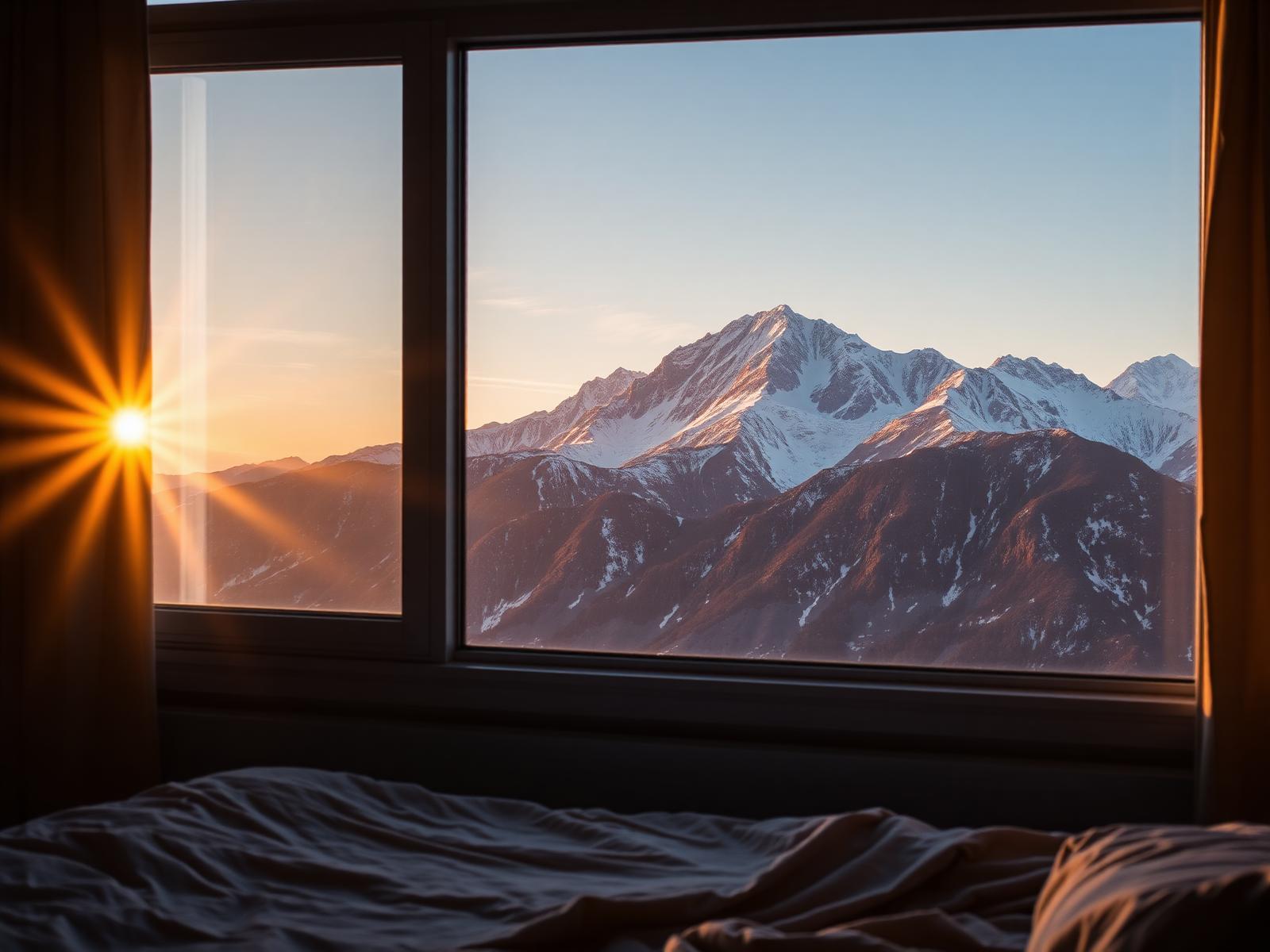 Mountain views from bed