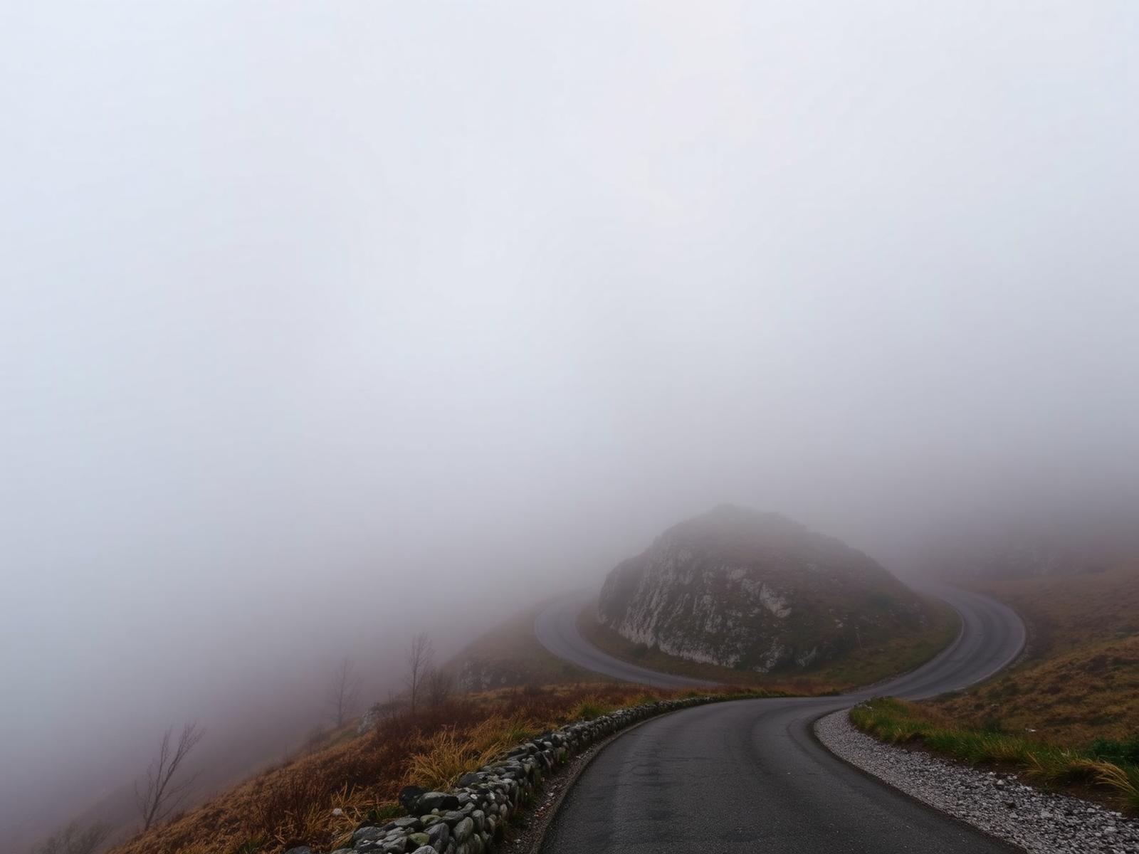 Rhodope gorge, autumn fog