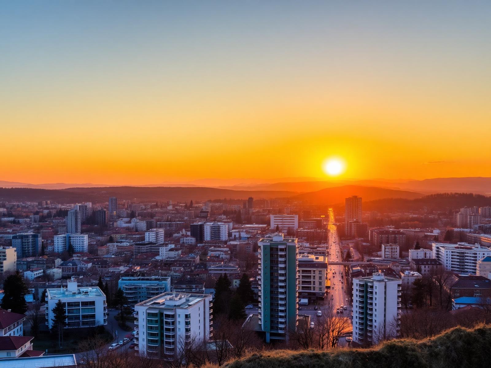 Sofia below Vitosha, clear day