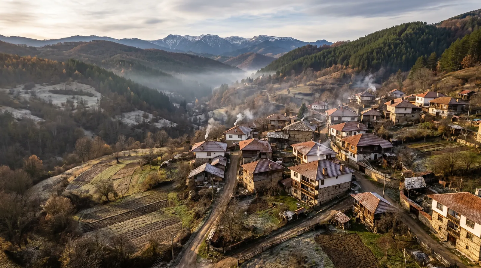 Ribnovo Pomak village terraces