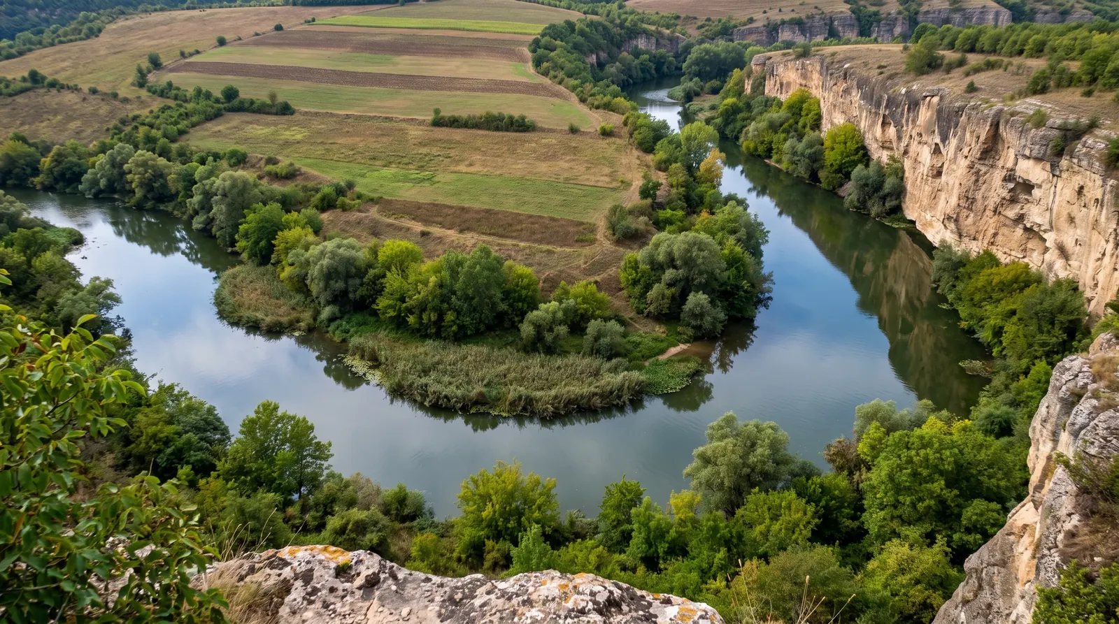 Yantra River meander near Hotnitsa–Samovodene